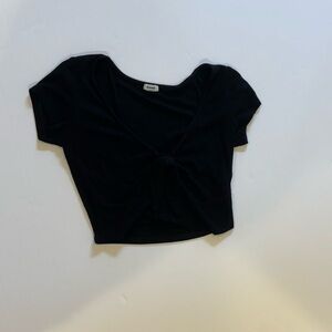 Garage Small Black Top With Tie